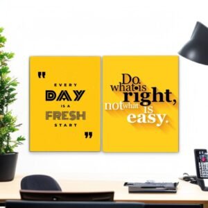 Pack of 2 Motivational MDF Wall Frames – Big Dreams & Don’t Be Afraid Quotes | Inspirational Sticky Wall Decor for Students, Office, Home & Study Room | Modern Wooden Frames for Living Room, Workspace & Bedroom Decoration (Copy)