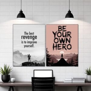 Pack of 2 Motivational MDF Wall Frames – Big Dreams & Don’t Be Afraid Quotes | Inspirational Sticky Wall Decor for Students, Office, Home & Study Room | Modern Wooden Frames for Living Room, Workspace & Bedroom Decoration (Copy) (Copy) (Copy) (Copy)