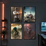 Side view of PUBG wooden glass frames showing premium acrylic finish.