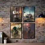 Stunning PUBG Gaming Wall Art Frames Pack of 4 by ShehzadaDecor.