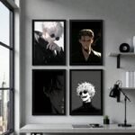 Dark Aesthetic Anime Wall Art Frames for Gaming Room