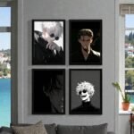 Stunning Anime Wall Art Frames Pack of 4 featuring Gojo Satoru.