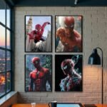Modern Spider-Man aesthetic poster frame for office or studio.