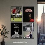 Cristiano Ronaldo motivational wall frame with “Choose Yourself” quote for modern wall decor