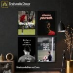 Cristiano Ronaldo motivational wall frame showing discipline for home and office decor