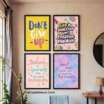 Motivational quote wall art frames for modern home and office interior decor