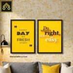 motivational wall decor pack of 2 frames for office and study room