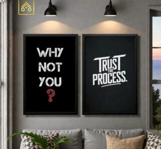 Inspirational quote frames for home office wall decor