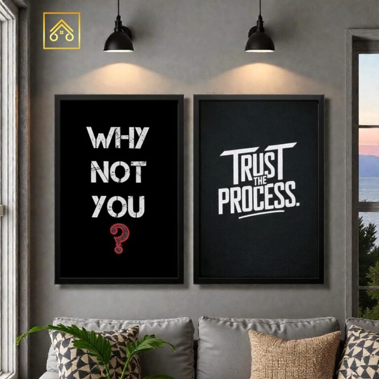 Inspirational quote frames for home office wall decor