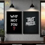 Office wall decor motivational frames with modern design