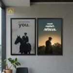 Pack of 2 Thomas Shelby Motivational Wall Frames – “Your Only Limit Is You” & “Reset Restart Refuse” | MDF & Wooden Glass | Free Delivery Pakistan