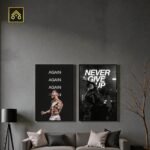 Pack of 2 Cristiano Ronaldo Motivational Wall Frames – Believe & Anything is Possible | MDF & Wooden Glass Frames | Home & Office