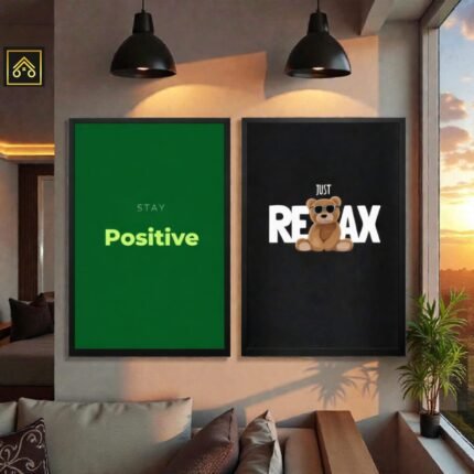 Motivation wall frames pack of 2 for home and office decor in Pakistan affordable price