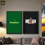 Sticky MDF motivation wall frames no drill home decor frames Pakistan price