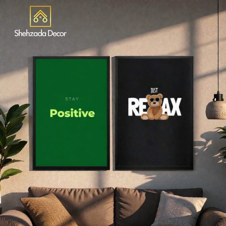 Wooden glass motivation wall frames premium office and home decor Pakistan