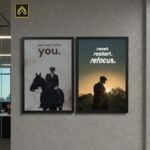 Sticky MDF motivational frame installation