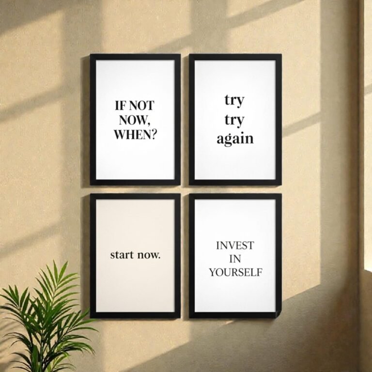 Sticky MDF motivational frame modern frameless wall decor easy install Pakistan