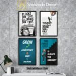 Clocks don't care calendars don't wait motivational wall frame Pakistan