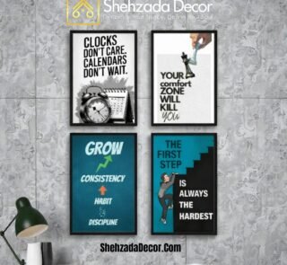 Clocks don't care calendars don't wait motivational wall frame Pakistan