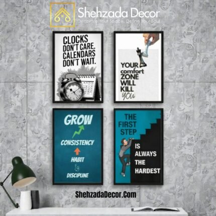 Clocks don't care calendars don't wait motivational wall frame Pakistan