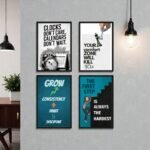 Grow Consistency Habit Discipline success roadmap wall art frame