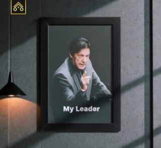 Imran Khan My Leader portrait wall frame for home and office decor Pakistan.
