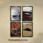 Modern luxury car wall decor frames with acrylic glass front for gaming room and office decoration
