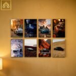 Pack of 8 Cars Sticky MDF Wall Frames for Bedroom, Office & Gaming Room | Luxury Sports Car Wall Decor - Image 3