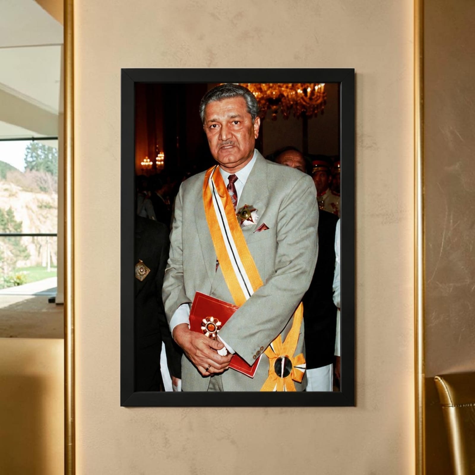 Abdul Qadeer Khan Premium Wooden Wall Frame – Home & Office Decor Abdul Qadeer Khan wooden wall frame with premium black border available in glass and without glass for home and office decor Pakistan