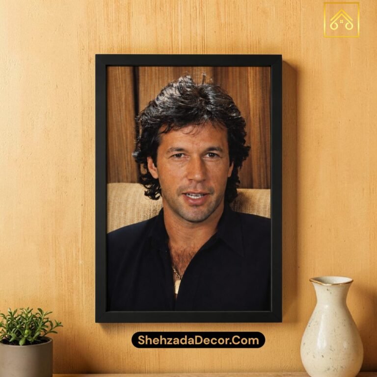 Imran Khan premium wall frame with black border for home and office decor in Pakistan