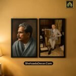 Quaid e Azam Muhammad Ali Jinnah HD wall frame with premium black border for office and home decoration