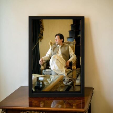 Laminated Imran Khan wall frame without glass modern matte finish wooden photo frame Pakistan