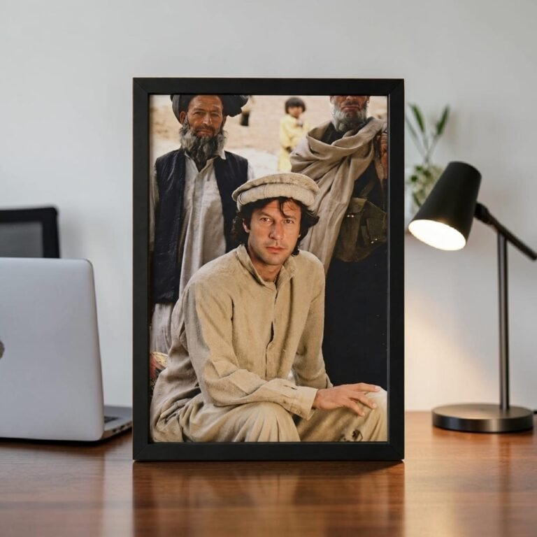 Imran Khan Wooden Photo Frame HD Portrait Wall Hanging Pakistan