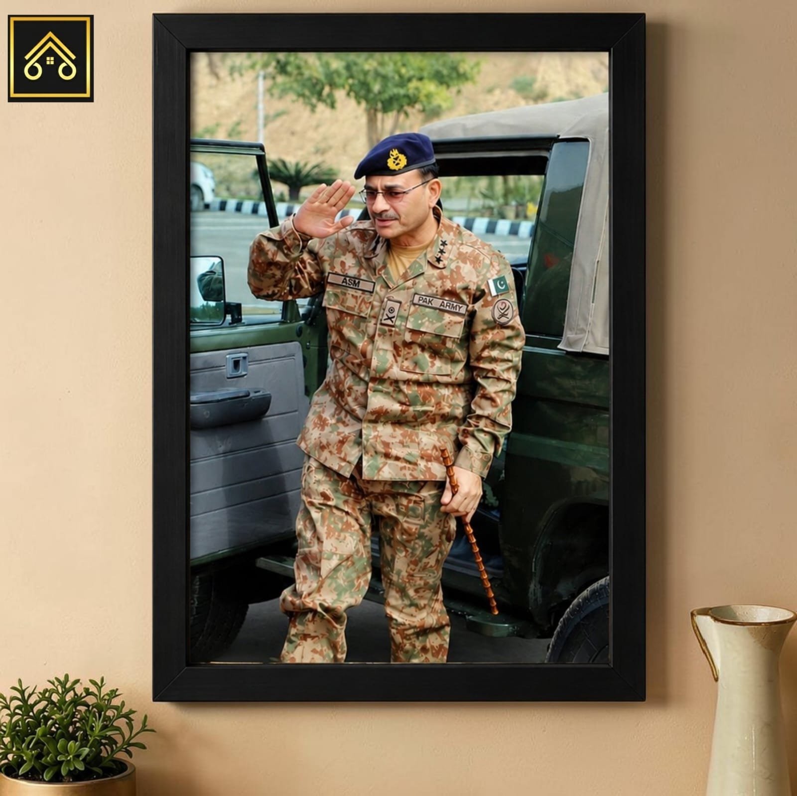 Pak Army Photo Frame Interior Display Pak Army photo frame premium wooden acrylic glass display