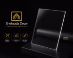 ShehzadaDecor crystal clear acrylic glass sheet on modern desk setup
