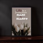Closeup of ShehzadaDecor premium acrylic glass wooden photo frame craftsmanship